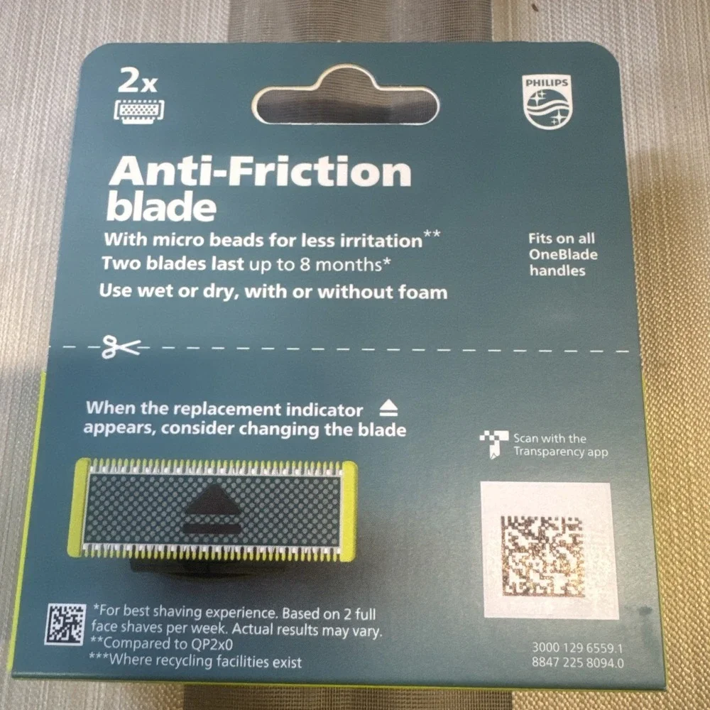 Philips Norelco OneBlade Anti Friction Blade, Genuine Replacement Blade